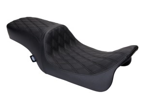 Drag Specialties Performance Predator 2up Dual Seat with Black Double Diamond Lattice Stitch. Fits Most Touring 2008-2024 Drag Specialties Performance Predator 2up Dual Seat with Black Double Diamond Lattice Stitch. Fits Most Touring 2008-2024
