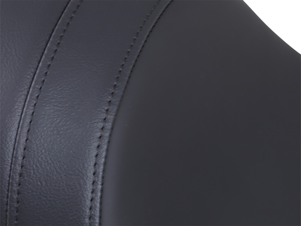 Drag Specialties Predator Dual Seat – Smooth Solar Leather Black. Fits Softail 1984-1999.