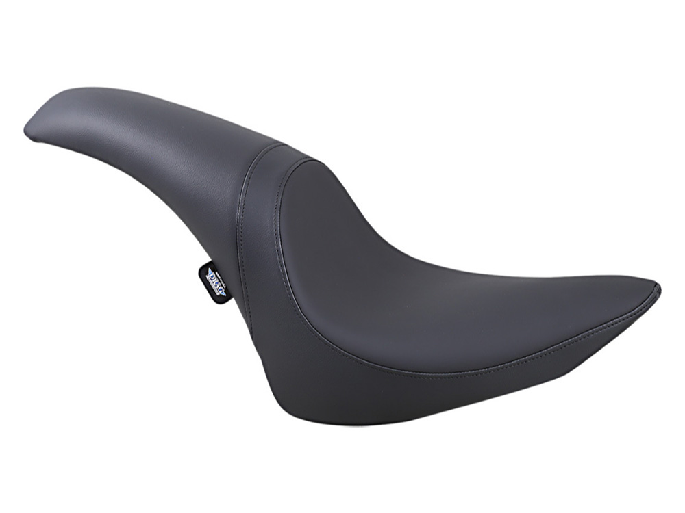 Drag Specialties Predator Dual Seat – Smooth Solar Leather Black. Fits Softail 1984-1999.