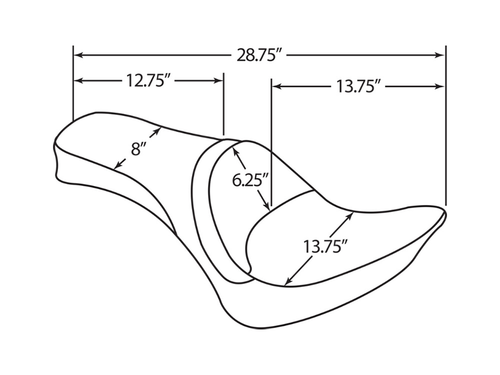 Drag Specialties Predator 2up Dual Seat – Smooth Solar Leather Black. Fits Softail 1984-1999. Can Option a Backrest.