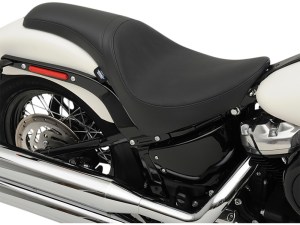 Drag Specialties Predator Dual Seat – Smooth Solar Leather Black. Fits Softail Deluxe, Heritage Softail, Slim & Street Bob 2018up & Standard 2020up Drag Specialties Predator Dual Seat – Smooth Solar Leather Black. Fits Softail Deluxe, Heritage Softail, Slim & Street Bob 2018up & Standard 2020up