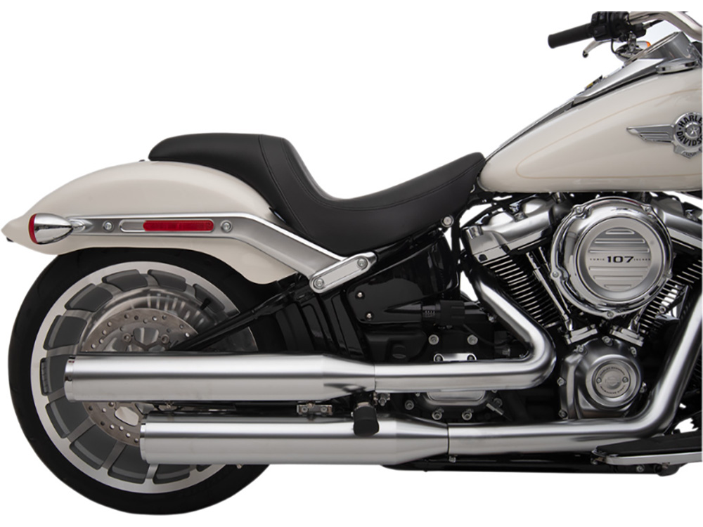 Drag Specialties Predator Dual Seat – Smooth Black. Fits Fat Boy 2018up & Breakout 2023up