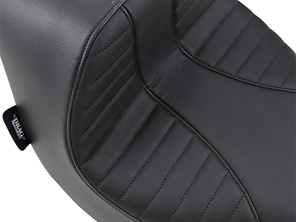Drag Specialties Ez Solo Seat with Black Scorpion Stitch. Fits Fatboy 2018up & Breakout 2023up