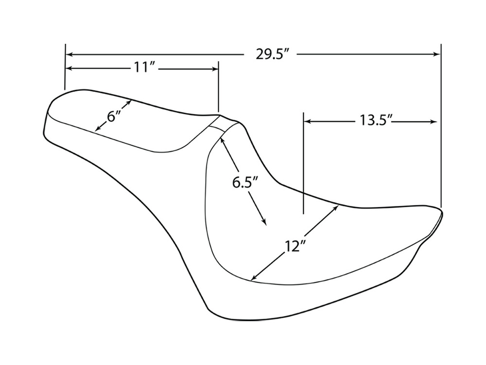 Drag Specialties Predator 3 Dual Seat with Red Double Diamond Lattice Stitch. Fits Softail 2000-2017 with 130 or 150 OEM Rear Tyre