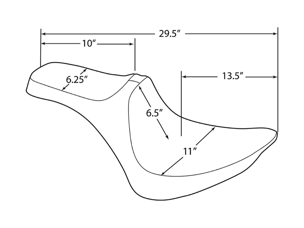 Drag Specialties Predator 3 Dual Seat with Red Double Diamond Lattice Stitch. Fits Softail 1984-1999