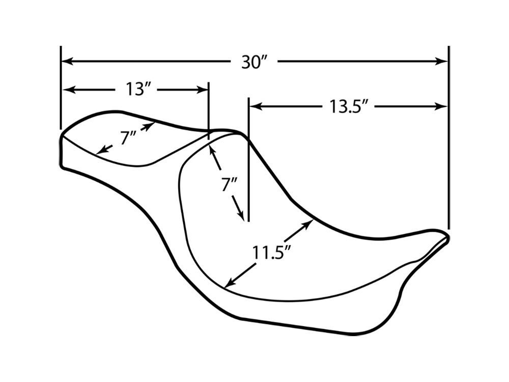 Drag Specialties Predator 3 Dual Seat with Red Double Diamond Lattice Stitch. Fits Dyna 2006-2017
