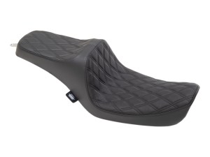 Drag Specialties Predator 3 Dual Seat with Black Double Diamond Lattice Stitch. Fits Dyna 1996-2003 Drag Specialties Predator 3 Dual Seat with Black Double Diamond Lattice Stitch. Fits Dyna 1996-2003