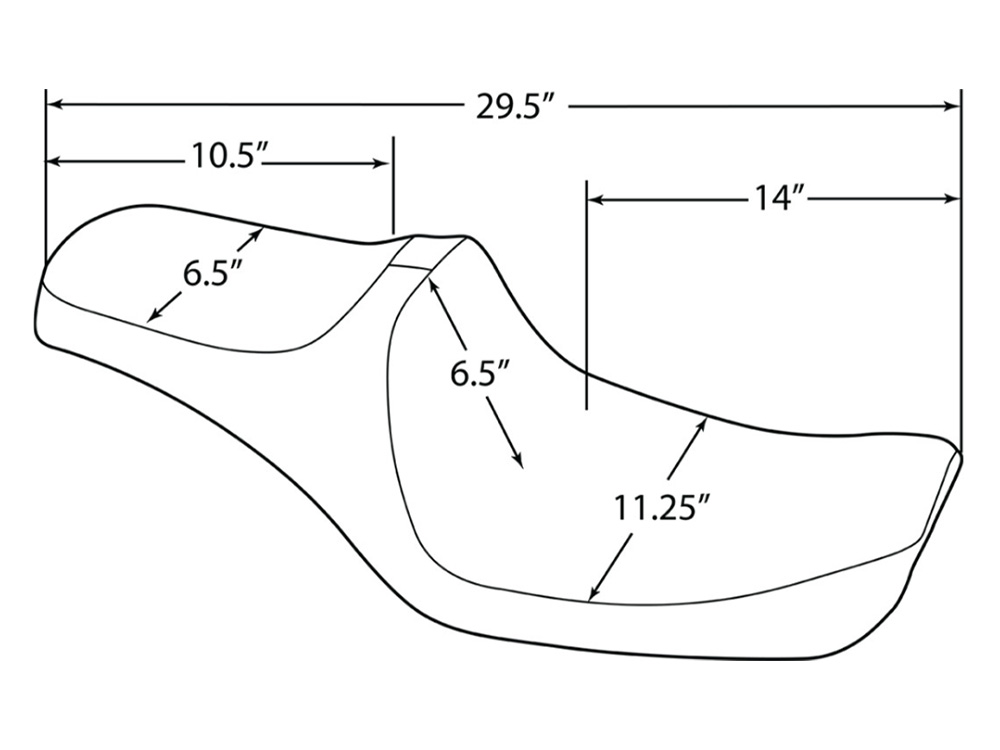 Drag Specialties Predator 3 Dual Seat with Silver Double Diamond Lattice Stitch. Fits Dyna 1996-2003