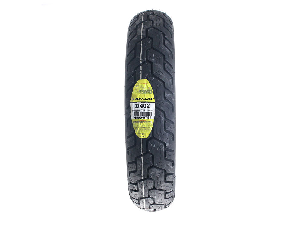 Dunlop Dunlop D402 16in. Single White Line Rear Tyre. MU85-B16 (140/90×16)