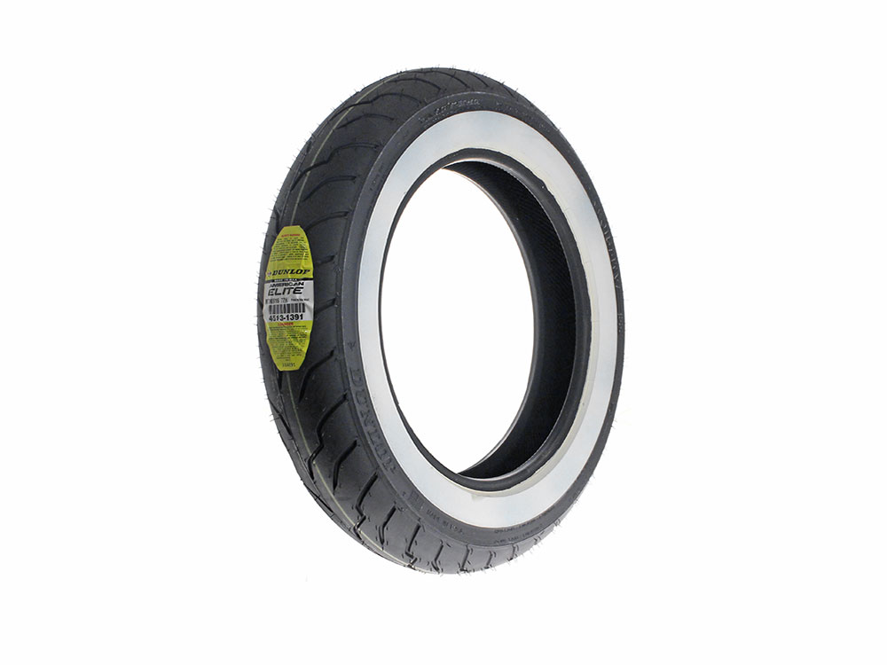 Dunlop Dunlop American Elite 16in. Whitewall Front Tyre. MT90-B16 (130/90×16)