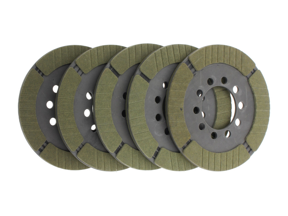 ENERGY ONE CLUTCHES Kevlar Friction Plate Kit. Fits 4Spd Big Twin 1941-1984.