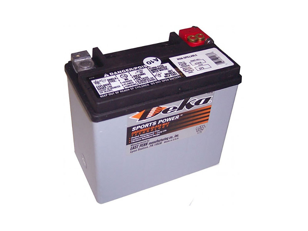 DEKA Premium AGM Motorcycle Battery. Fits Softail 1984-1990, FXR & Sportster 1979-1996 & FXE 1973-1986.