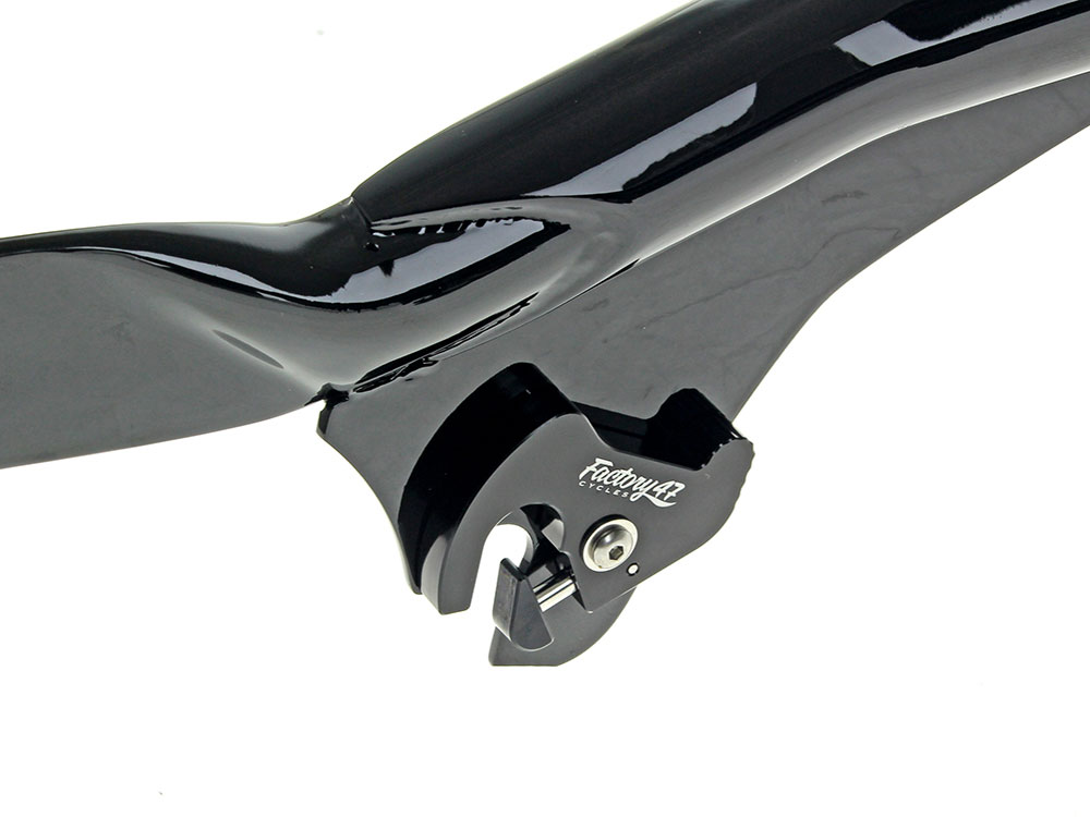 FACTORY 47 HANDLEBARS Diamond Stitch Apex Sissy Bar Backrest – Gloss Black. Fits Touring 2009up.