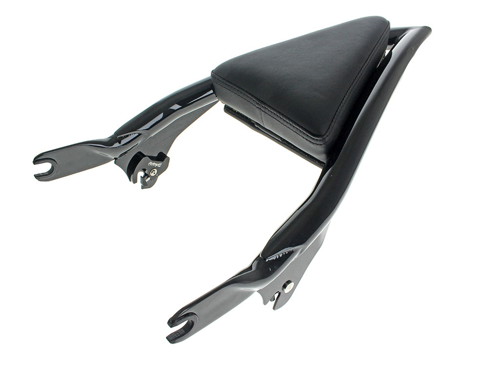 FACTORY 47 HANDLEBARS Diamond Stitch Apex Sissy Bar Backrest – Gloss Black. Fits Touring 2009up.