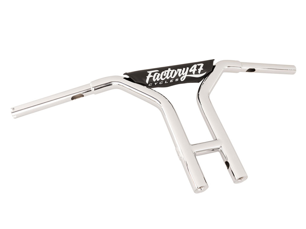 FACTORY 47 HANDLEBARS 12in. x 1-1/4in. MX47 Straight T-Bar Handlebar – Chrome.