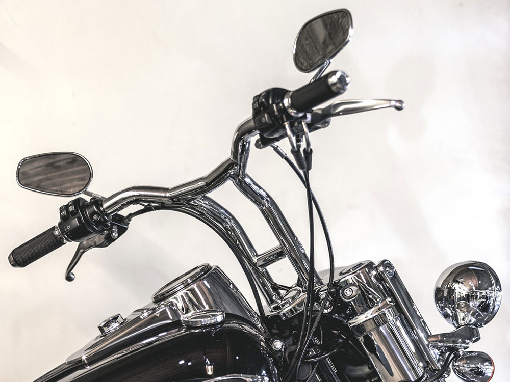 FACTORY 47 HANDLEBARS 12in. x 1-1/4in. Cali Pullback T-Bar Handlebar – Chrome.