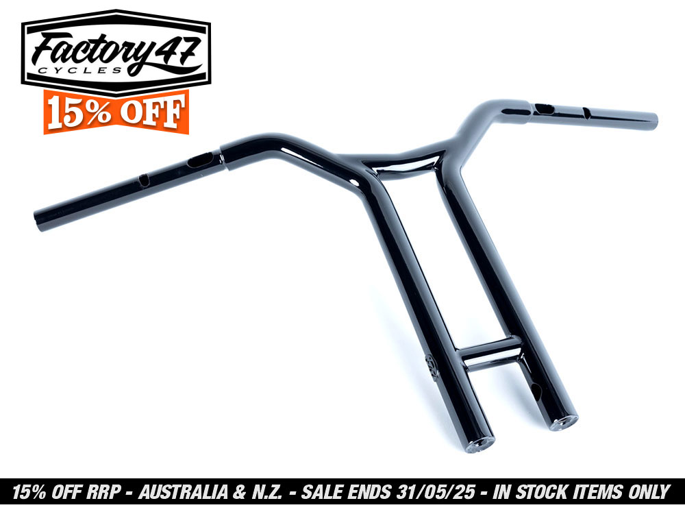 H/Bar; Brap Straight T-Bar GlossBlk
