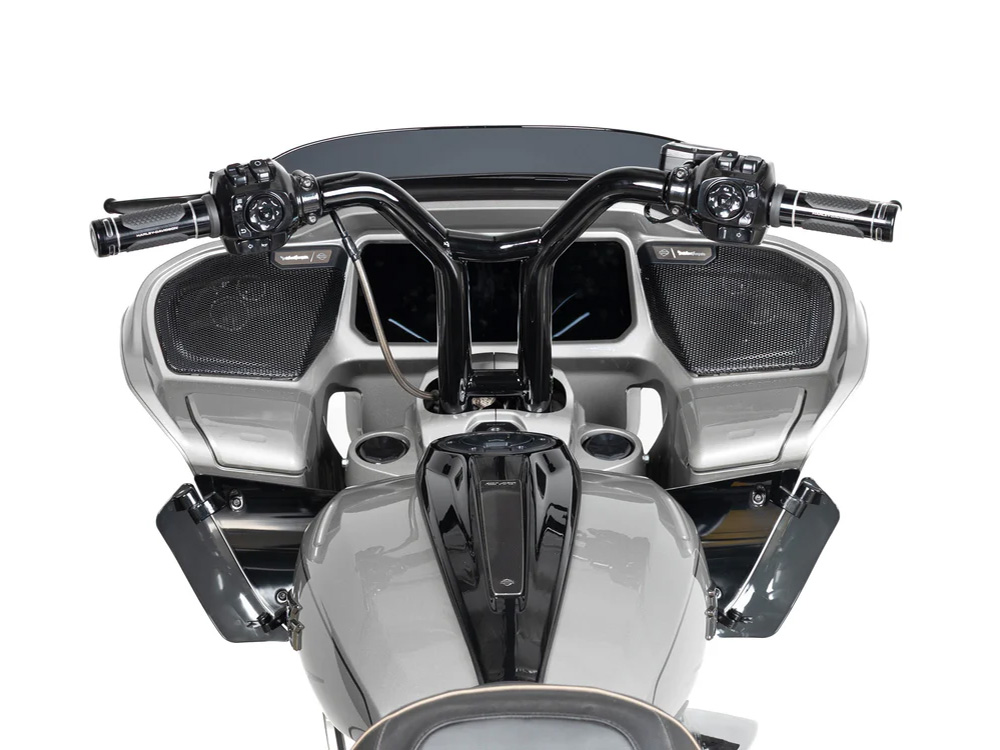 FACTORY 47 HANDLEBARS 14in. x 1-1/2in. Factory Racing Straight T-Bar Handlebar – Gloss Black. Fits CVO Road Glide 2023up & Road Glide 2024up