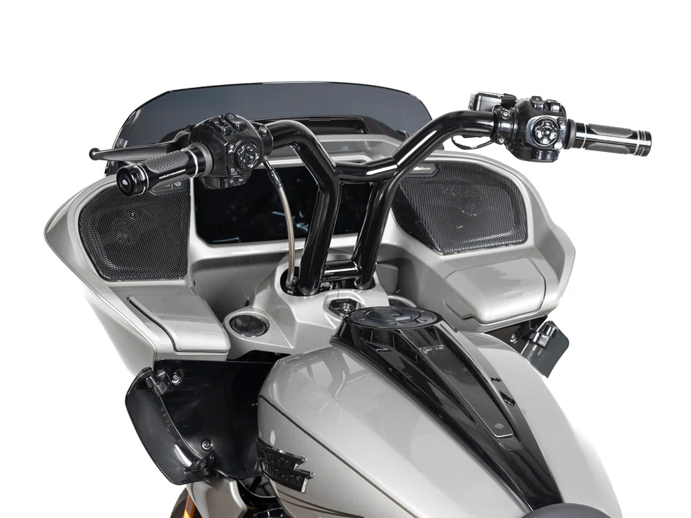 FACTORY 47 HANDLEBARS 16in. x 1-1/2in. Factory Racing Straight T-Bar Handlebar – Gloss Black. Fits CVO Road Glide 2023up & Road Glide 2024up