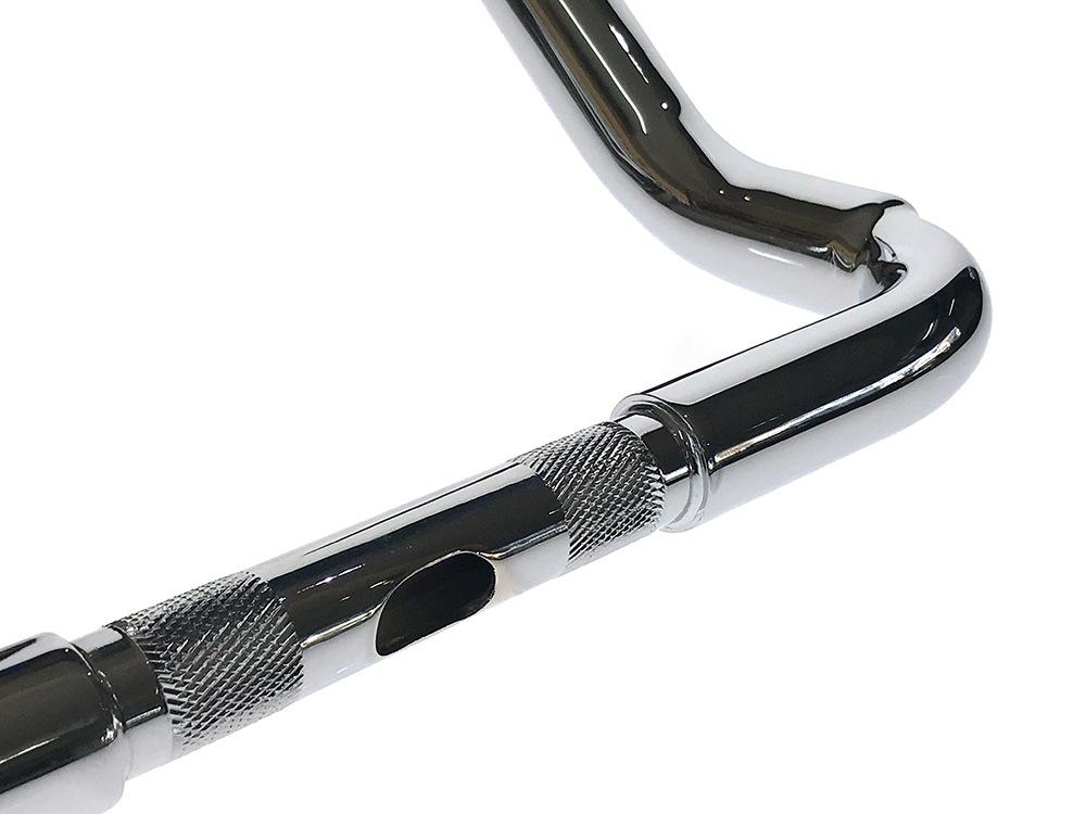 FACTORY 47 HANDLEBARS 16in. x 1-1/2in. Assault Handlebar – Chrome. Fits Ultra Models 1996-2024 and Street Glide 1996-2023