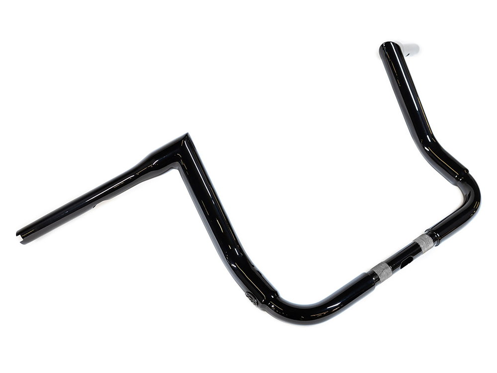 FACTORY 47 HANDLEBARS 12in. x 1-1/2in. STS Miter Handlebar – Gloss Black. Fits Ultra Models 1996-2024 and Street Glide 1996-2023
