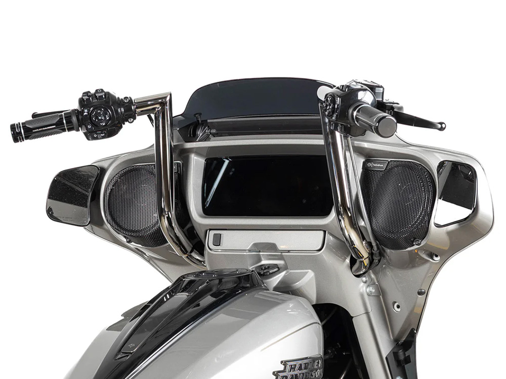 FACTORY 47 HANDLEBARS 14in. x 1-1/2in. Delta Series Handlebar – Chrome. Fits CVO Street Glide 2023up & Street Glide 2024up