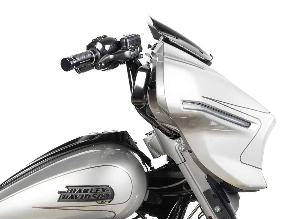 FACTORY 47 HANDLEBARS 12in. x 1-1/2in. Delta Series Handlebar – Gloss Black. Fits CVO Street Glide 2023up & Street Glide 2024up