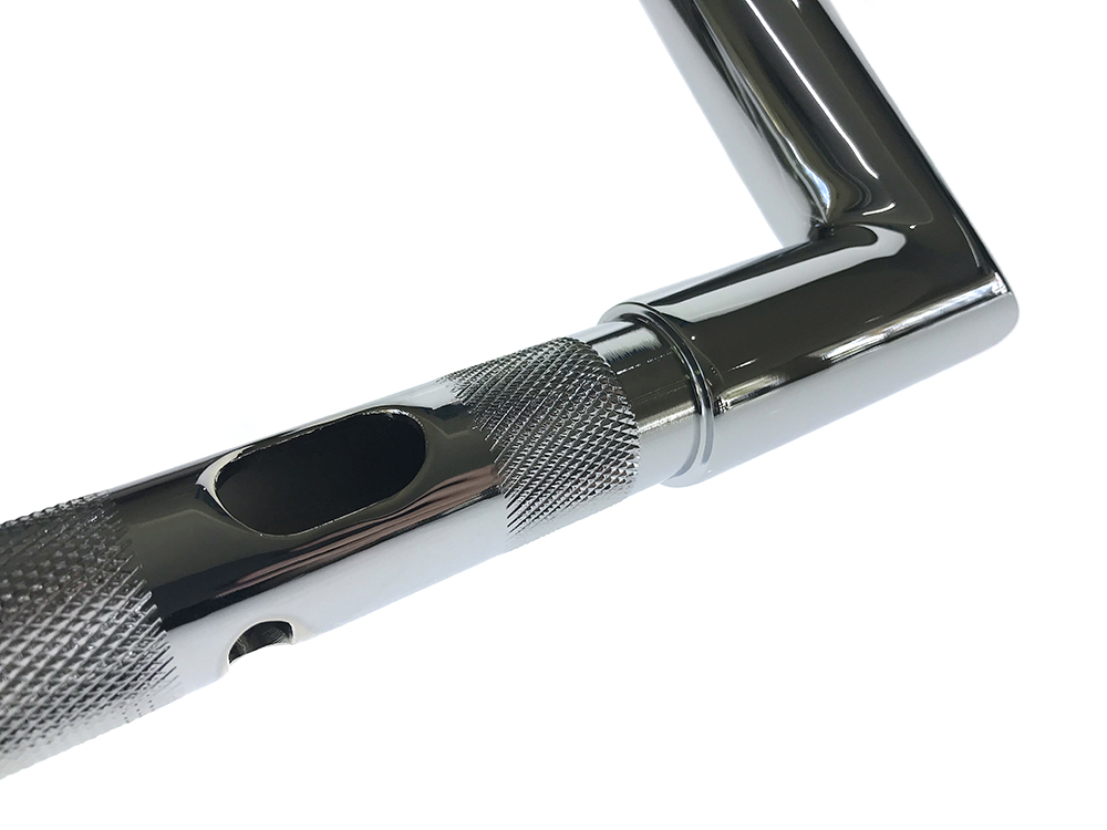 FACTORY 47 HANDLEBARS 10in. x 1-1/2in. Signature Handlebar – Chrome. Fits Road Glide 2015-2023