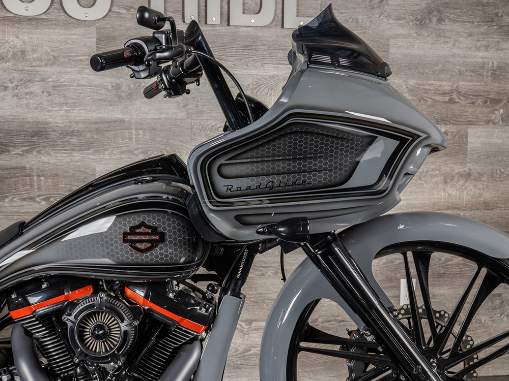 FACTORY 47 HANDLEBARS 12in. x 1-1/2in. Signature Handlebar – Gloss Black. Fits Road Glide 2015-2023