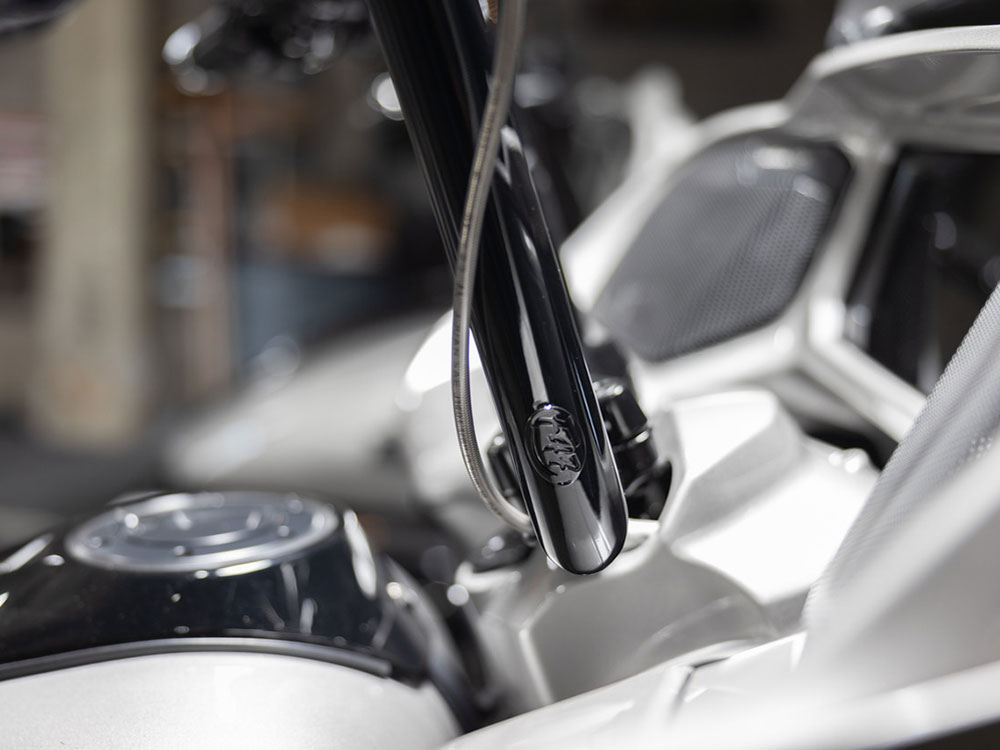 FACTORY 47 HANDLEBARS 12in. x 1-1/2in. R Series Handlebar – Gloss Black. Fits CVO Road Glide 2023up & Road Glide 2024up