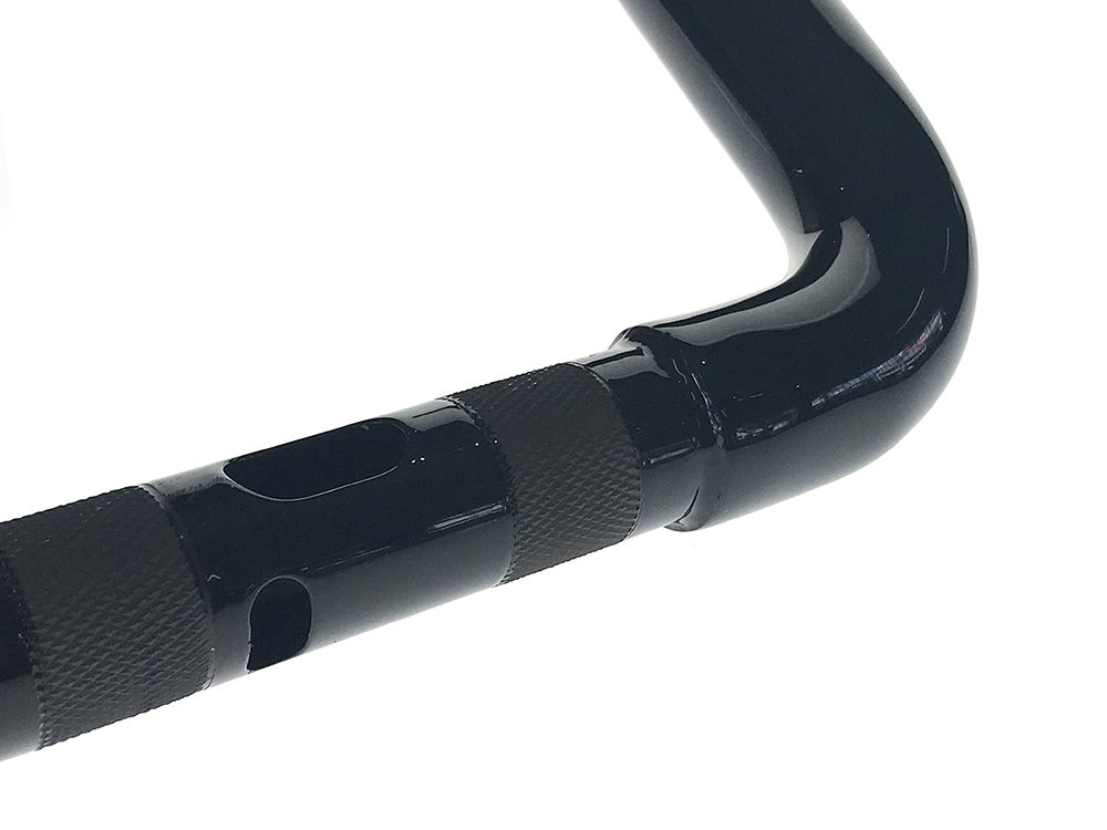 FACTORY 47 HANDLEBARS 14in. x 1-1/2in. Legacy Rivera Handlebar – Gloss Black. Fits Road Glide 2015-2023