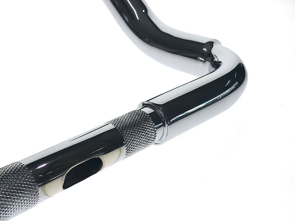 FACTORY 47 HANDLEBARS 14in. x 1-1/2in. GT Pico Handlebar – Chrome. Fits Ultra Models 1996-2024 and Street Glide 1996-2023