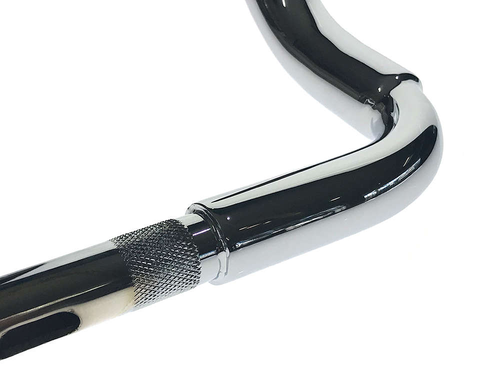FACTORY 47 HANDLEBARS 12in. x 1-1/2in. GT Pico Handlebar – Chrome. Fits Ultra Models 1996-2024 and Street Glide 1996-2023