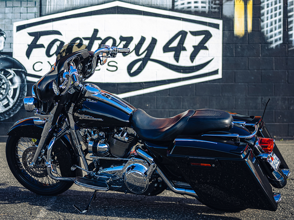 FACTORY 47 HANDLEBARS 12in. x 1-1/2in. GT Pico Handlebar – Chrome. Fits Ultra Models 1996-2024 and Street Glide 1996-2023