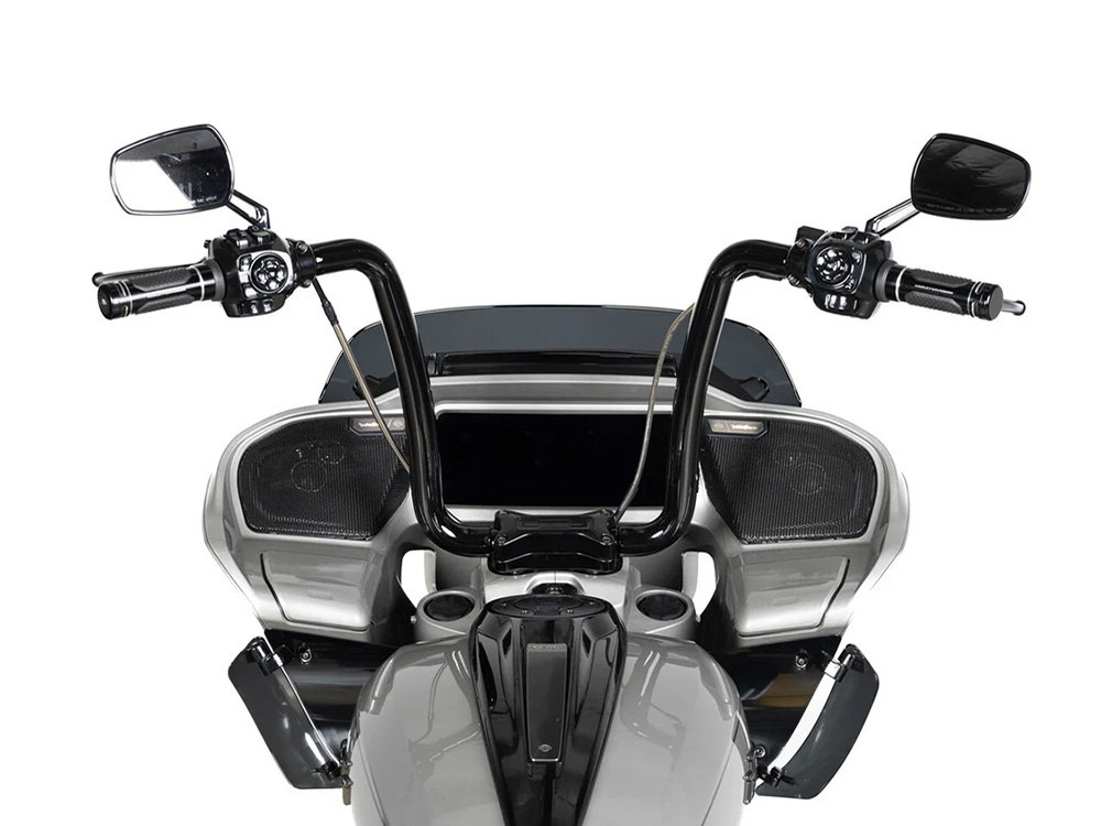 FACTORY 47 HANDLEBARS 14in. x 1-1/2in. Drifter Series Handlebar – Gloss Black. Fits CVO Road Glide 2023up & Road Glide 2024up