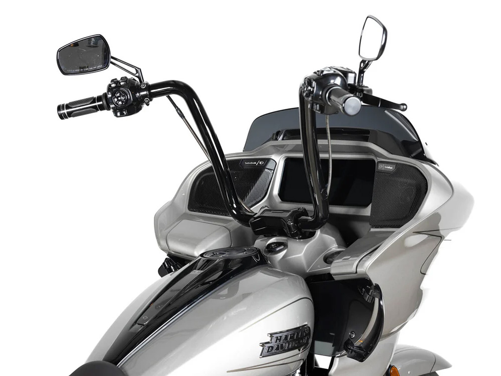 FACTORY 47 HANDLEBARS 14in. x 1-1/2in. Drifter Series Handlebar – Gloss Black. Fits CVO Road Glide 2023up & Road Glide 2024up