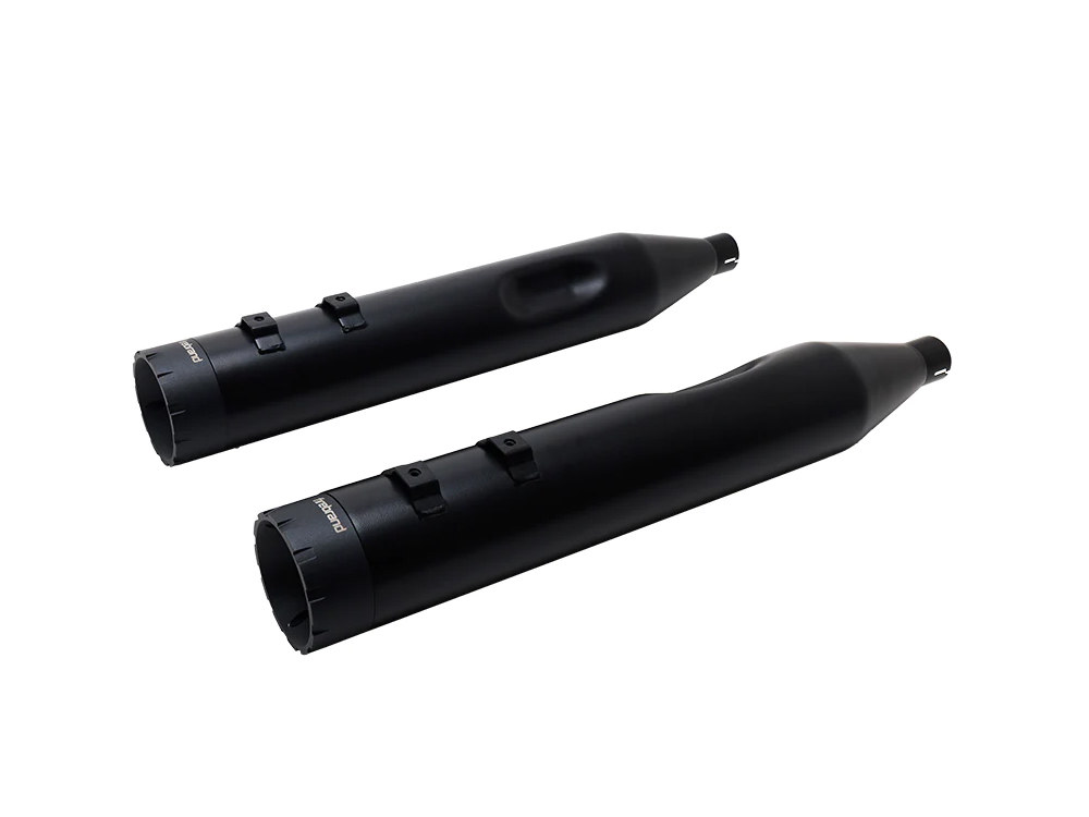 Firebrand EXHAUST 4-1/2in. Monarch Slip-On Mufflers – Black with Black End Caps. Fits Touring 1995-2016.