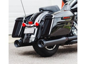 Firebrand EXHAUST 4-1/2in. Monarch Slip-On Mufflers – Black with Black End Caps. Fits Touring 1995-2016. Firebrand EXHAUST 4-1/2in. Monarch Slip-On Mufflers – Black with Black End Caps. Fits Touring 1995-2016.
