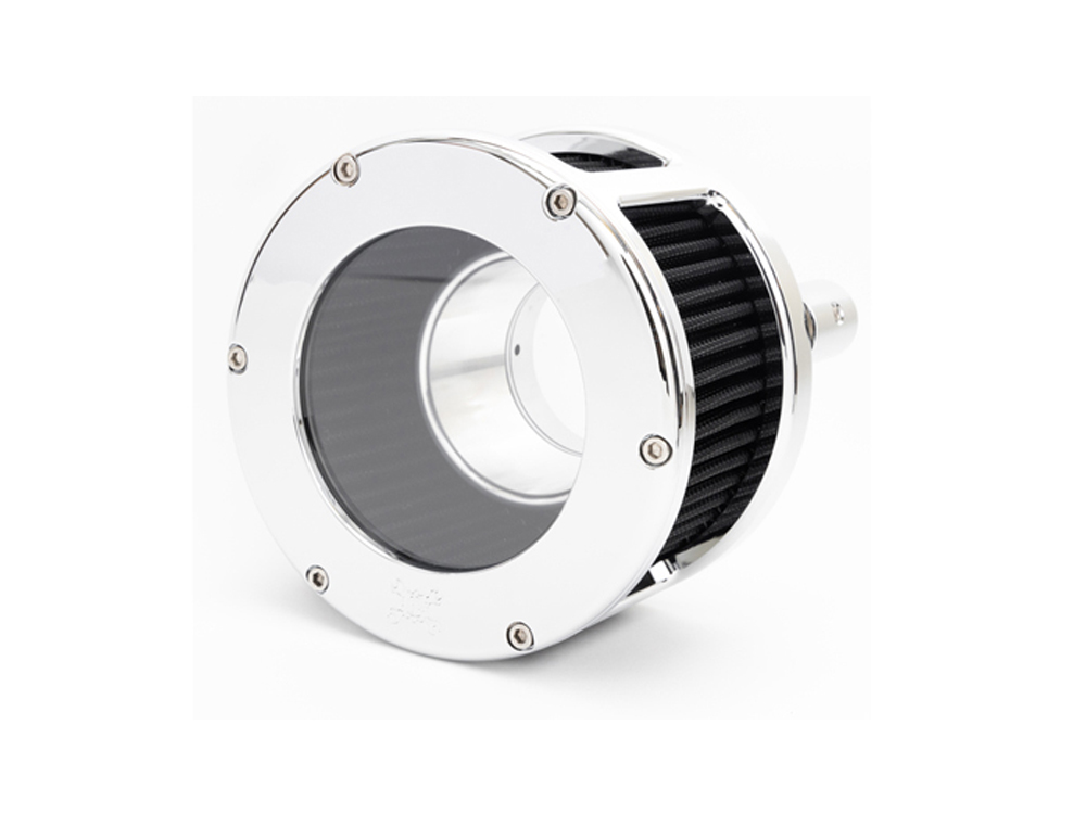 Feuling BA Race Series Air Cleaner Kit – Chrome with Clear Cover. Fits Softail 2018-2024 with Mid Mount Controls