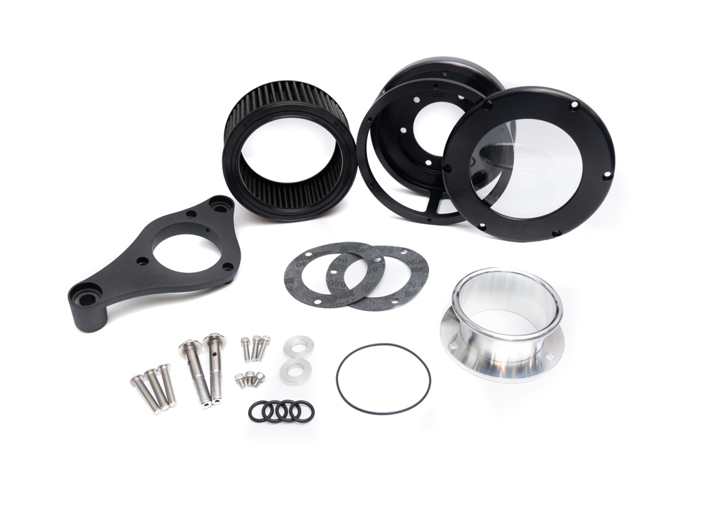 Feuling BA Air Cleaner Kit – Black with Clear Cover. Fits Touring 2017-2024 & Softail 2018-2024