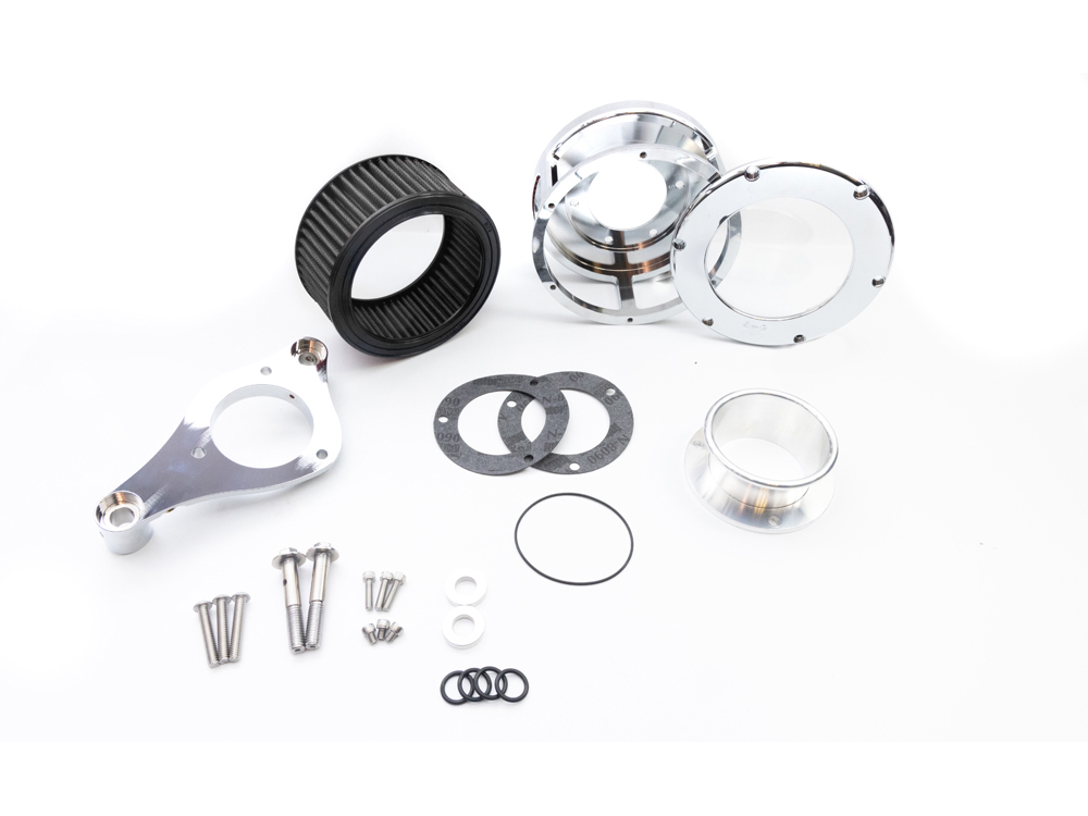 Feuling BA Air Cleaner Kit – Chrome with Clear Cover. Fits Touring 2017-2024 & Softail 2018-2024