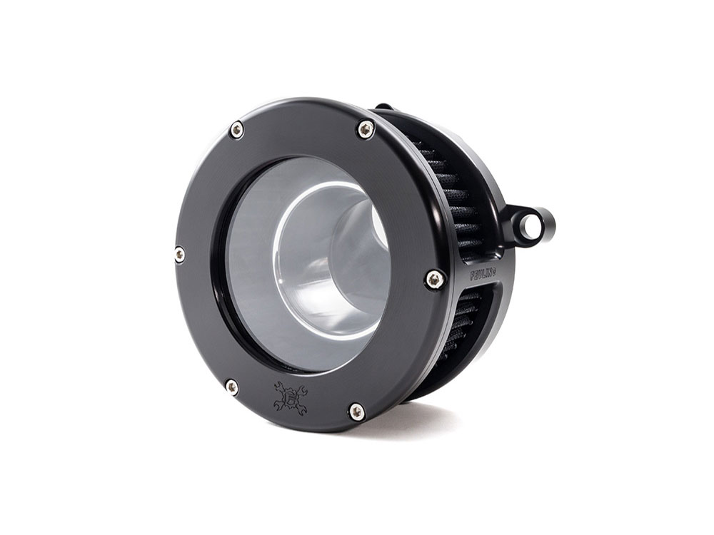 Feuling BA Air Cleaner Kit – Black with Clear Cover. Fits CVO Touring 2023up, Street Glide & Road Glide 2024up, Touring 2025up & Softail 2025up