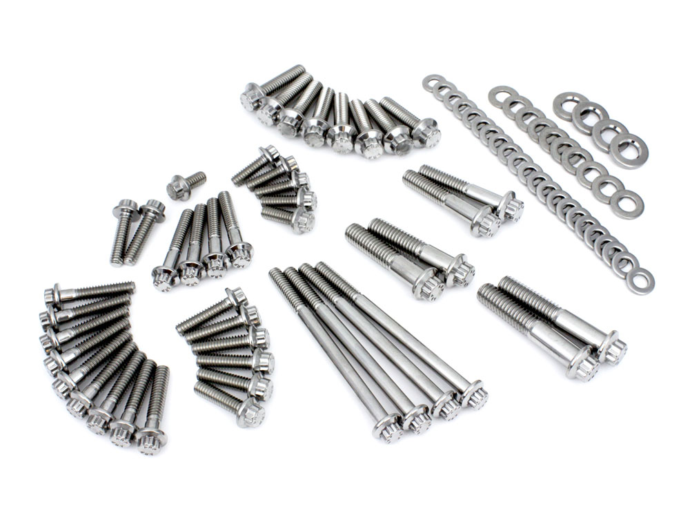 Feuling ARP 12 Point Primary & Transmission Fastener Show Bike Kit. Fits Softail 2018up.