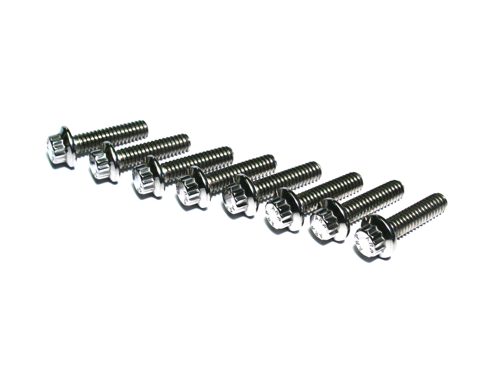Feuling ARP 12 Point Tappet Cover Bolts – Stainless Steel. Fits Softail 2000up, Touring 1999up & Dyna 1999-2017