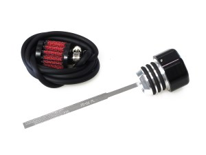 Feuling Vented Dipstick – Black. Fits Touring 1993-2006. Feuling Vented Dipstick – Black. Fits Touring 1993-2006.