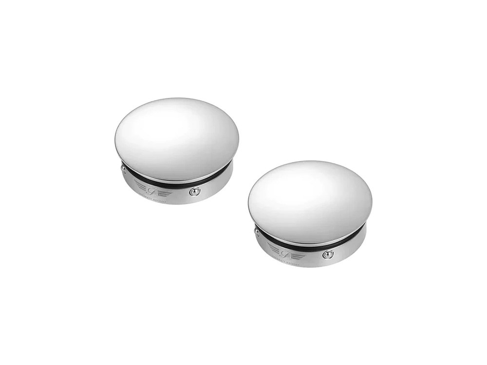 Figurati Designs Swingarm Pivot Bolt Covers – Stainless Steel. Fits Touring 2011up