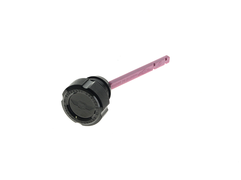 Figurati Designs Magnetic Engine Oil Dipstick – Black. Fits Softail 2000-2017
