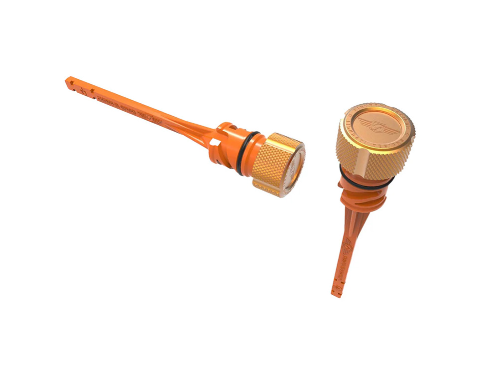 Figurati Designs Magnetic Engine Oil Dipstick – Gold. Fits Softail 2018up