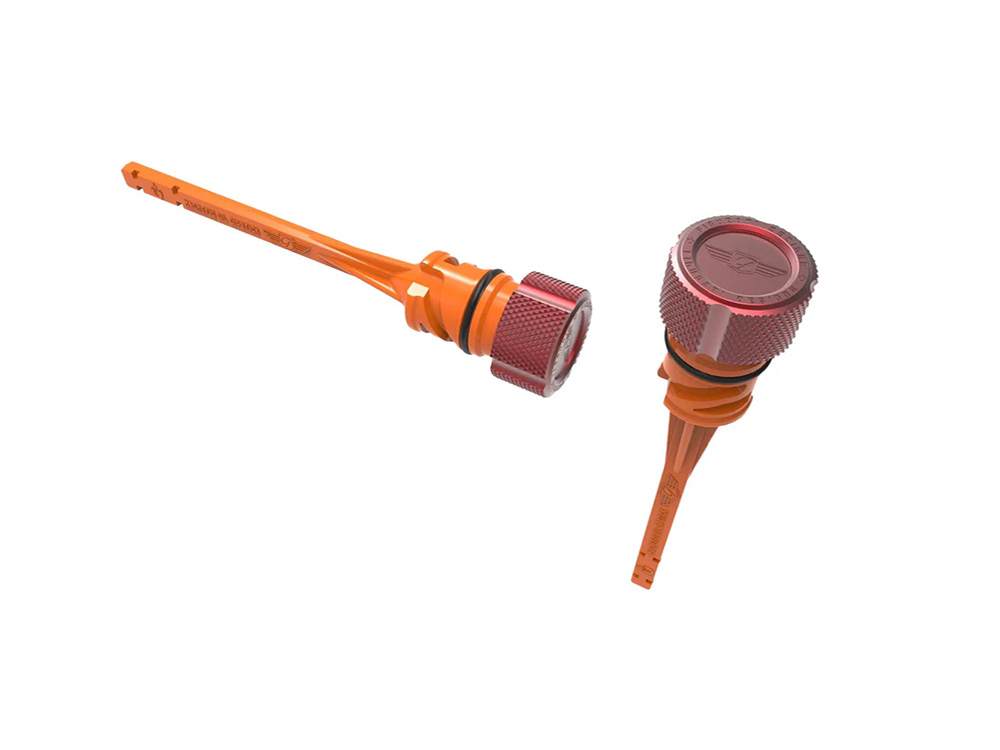 Figurati Designs Magnetic Engine Oil Dipstick – Red. Fits Softail 2018up