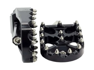Flo Motorsports V2 MX Footpegs with HD Male Mount – Black. Flo Motorsports V2 MX Footpegs with HD Male Mount – Black.